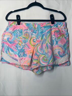 Lilly Pulitzer Pink Multi Paisley Athletic Shorts